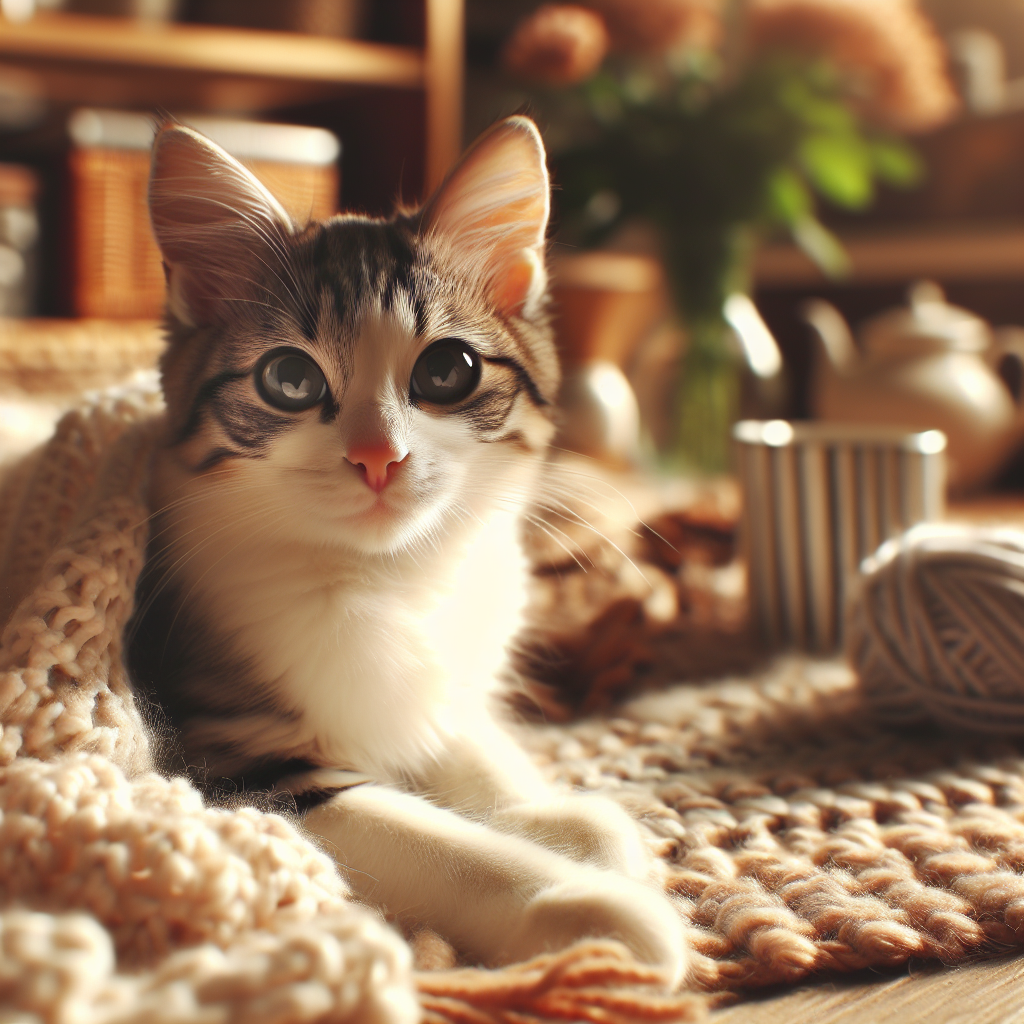 Tabby cat lounging by a sunny window