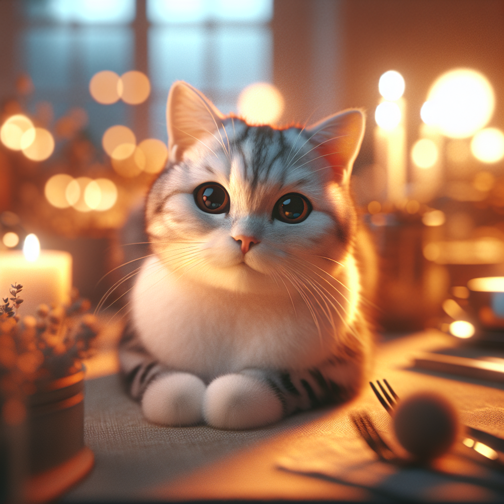 A curious tabby cat exploring a moonlit garden