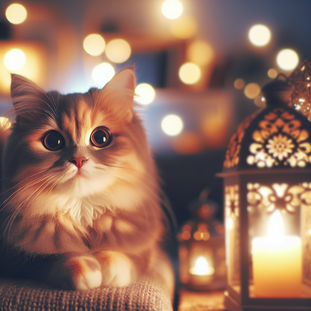 Luna the tabby cat under the moonlight