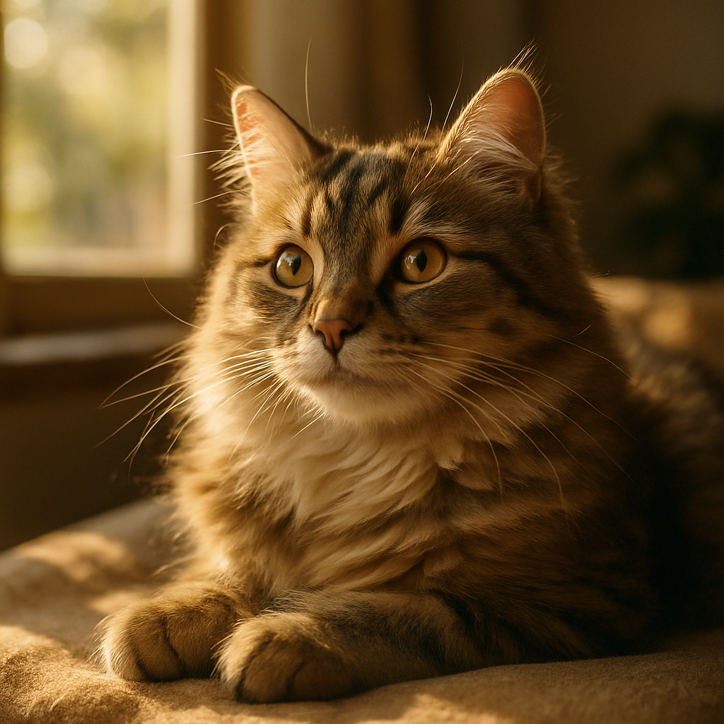 Whiskers the cat napping in a sunny window.